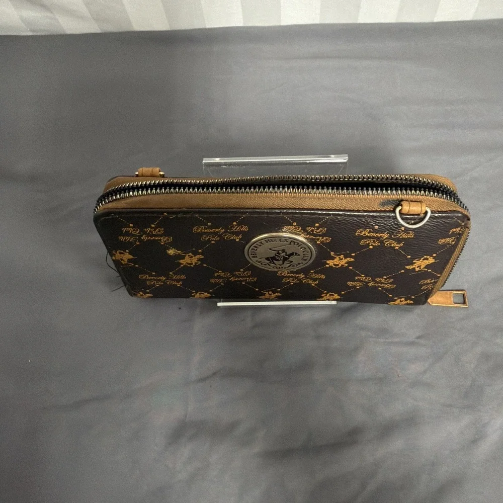 BEVERLY‎ HILLS POLO CLUB Women's Wallet Brown w/Goldw